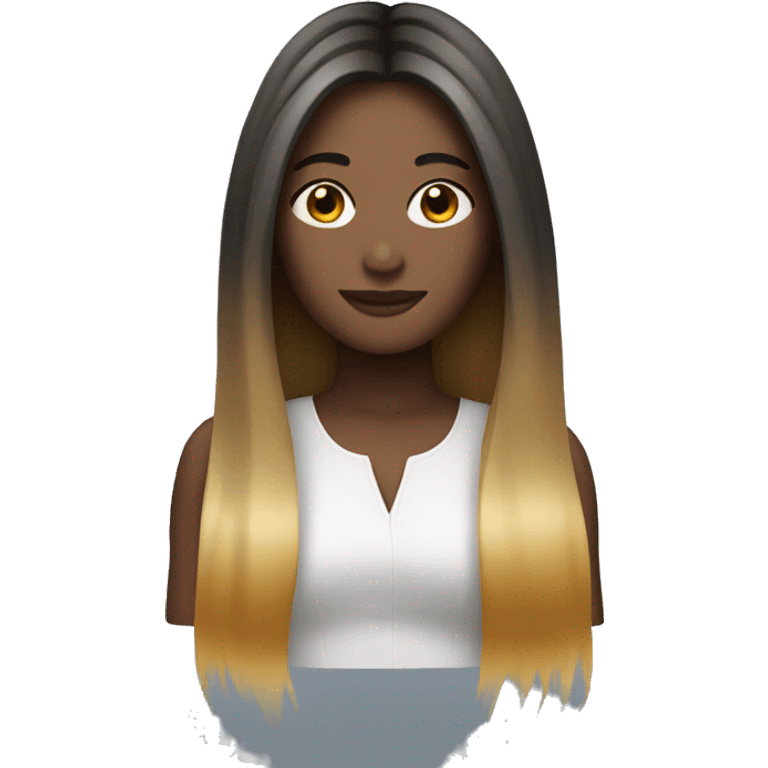 Long ombré hair woman emoji