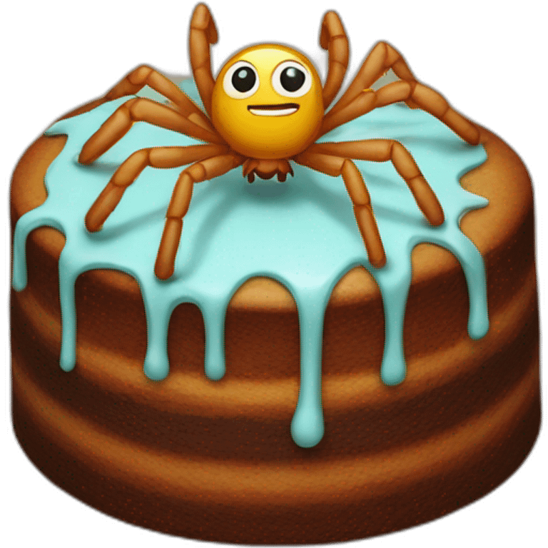 spider on a cake emoji