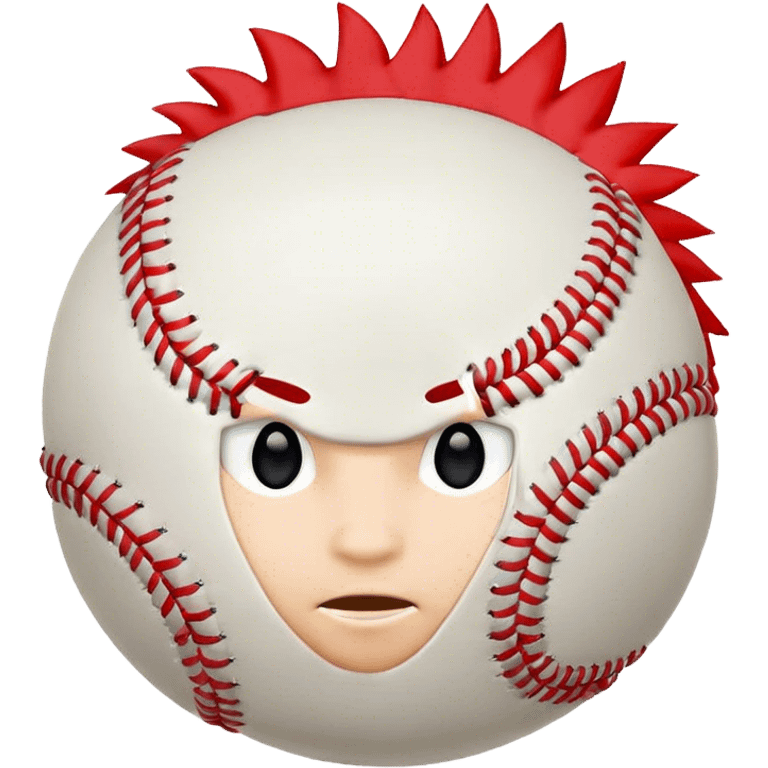 Baseball with Mohawk emoji