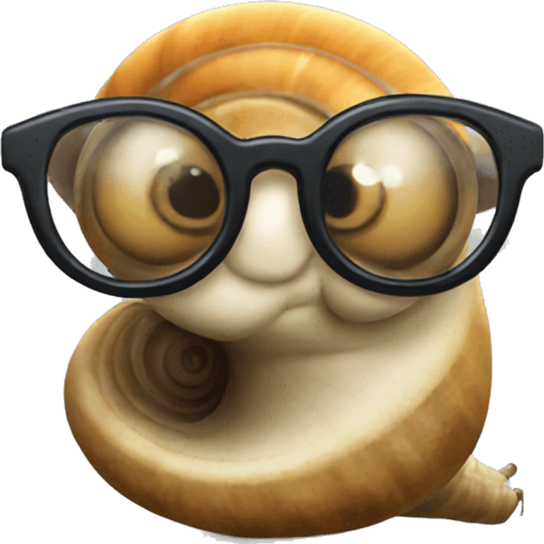 Snail with glasses emoji