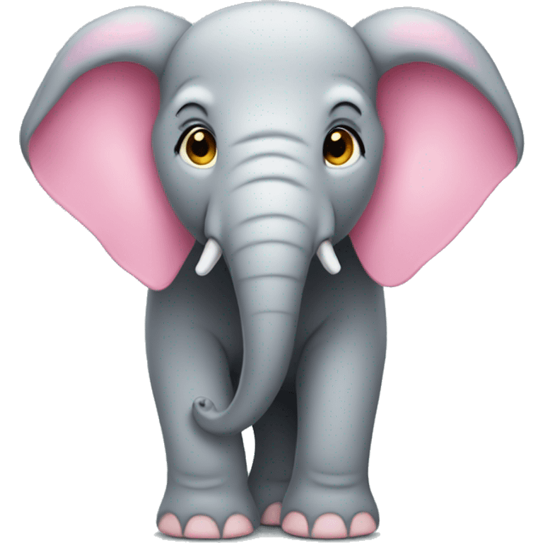 Elephant with pink hair  emoji