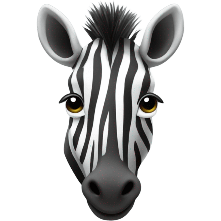 Zebra behind forbidden symbol  emoji