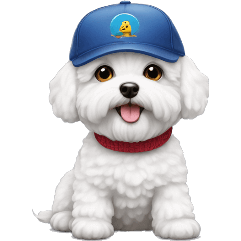 Bichon frise with cap emoji