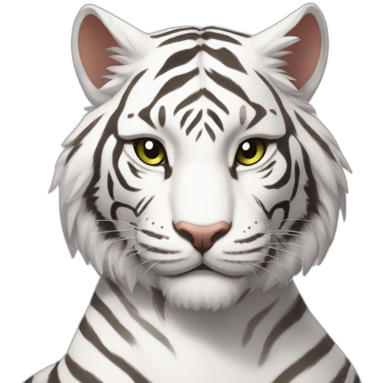 Hybrid of white tiger and bunny emoji