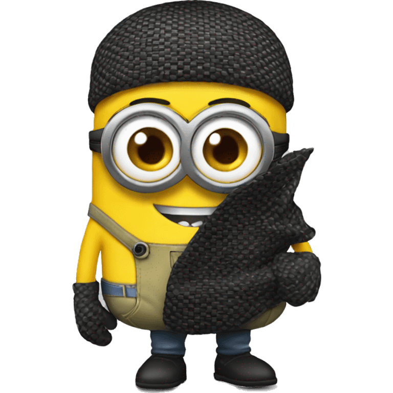 Kevin minion, carbon fibre emoji