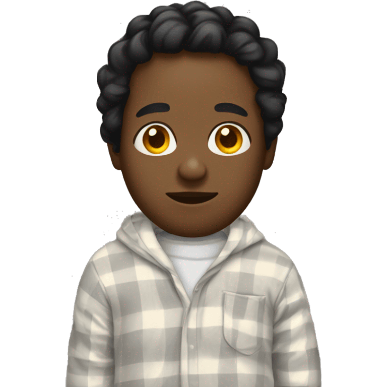 Black person with pajamas emoji