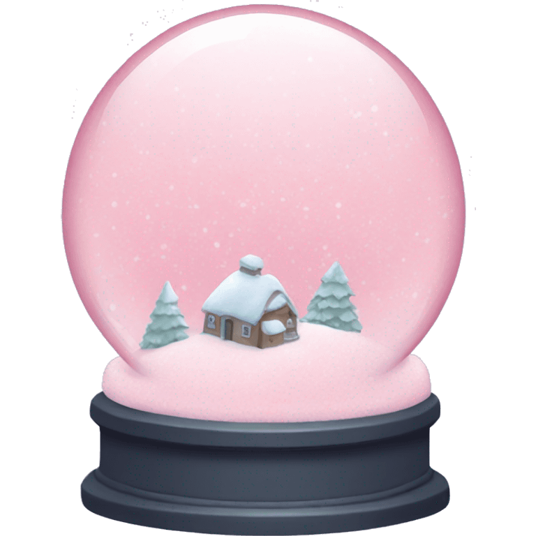 Pastel pink snow globe emoji