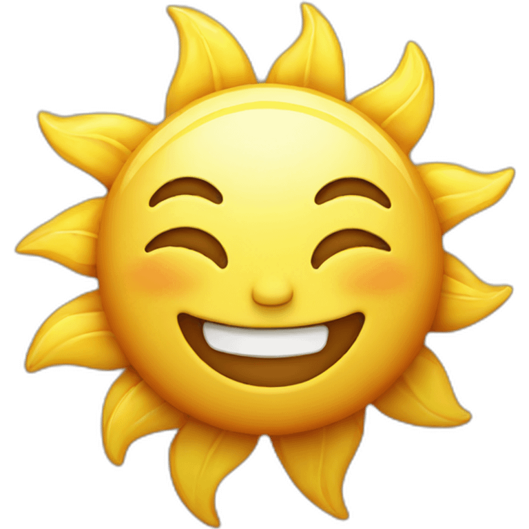 Sun laughing face emoji