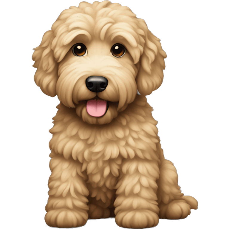 Black goldendoodle emoji