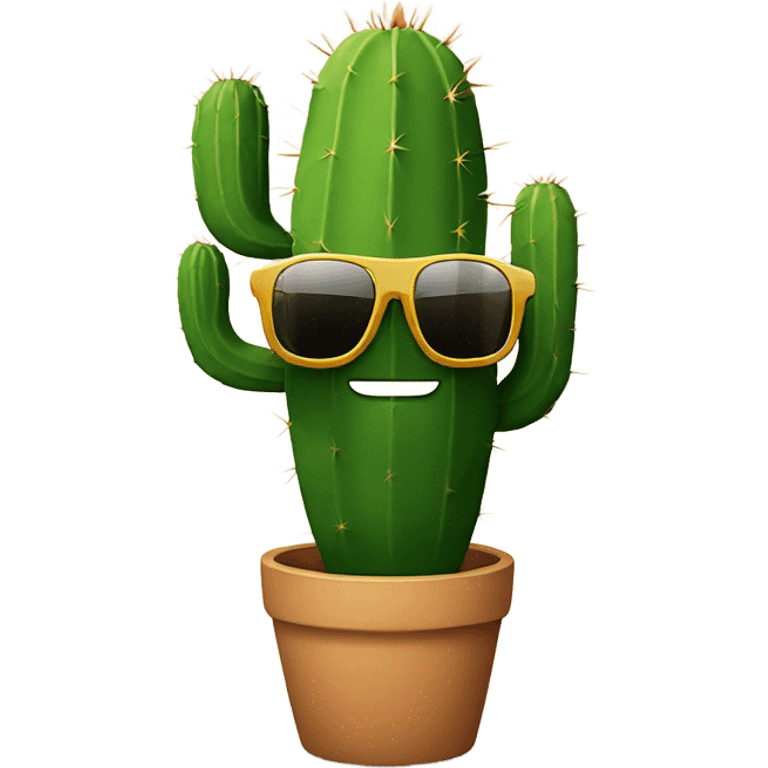 Cactus with sunglasses  emoji