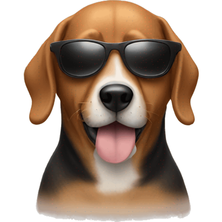 A dog using sunglasses at a bar emoji