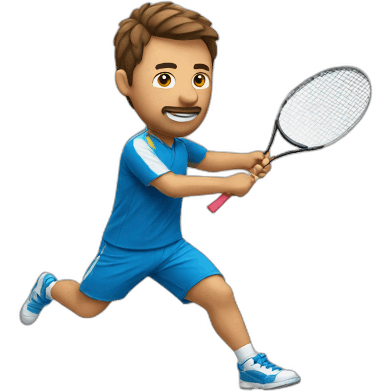 Homme jouant du badminton emoji