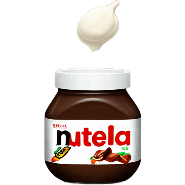 Nutella jar with “Milky” label emoji