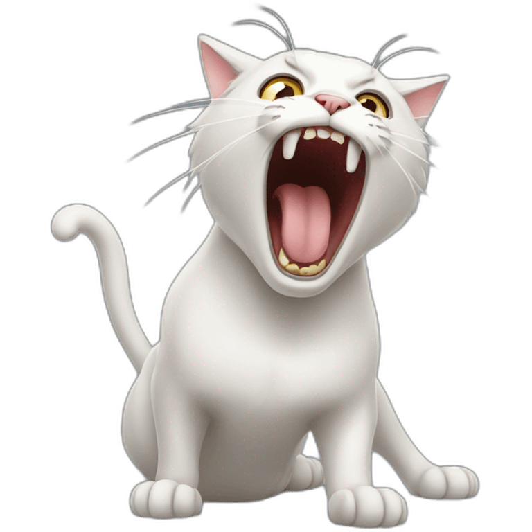 Screaming cat emoji