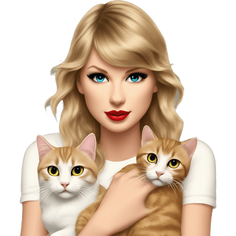 Taylor swift  con sus gatos  emoji