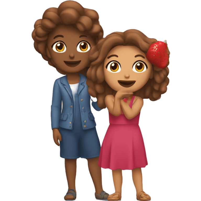 Fresa y mujer  emoji