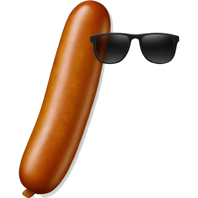 Sausage with sunglasses  emoji