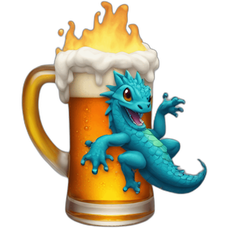 Dracaufeu drink beer emoji