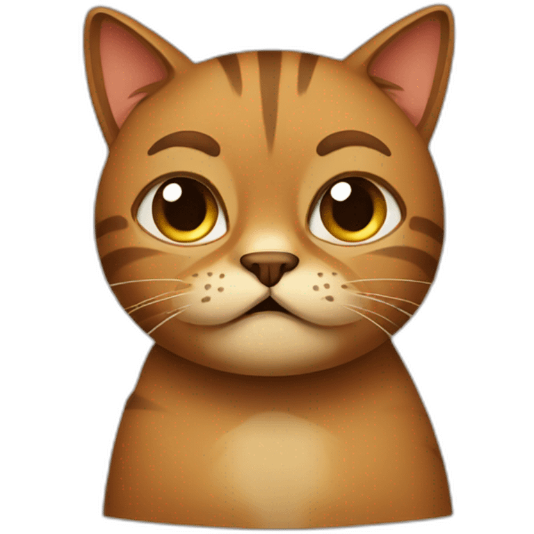 brown-cat-upset-face emoji