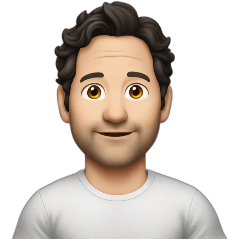 Paul Rudd wearing t-shirt emoji