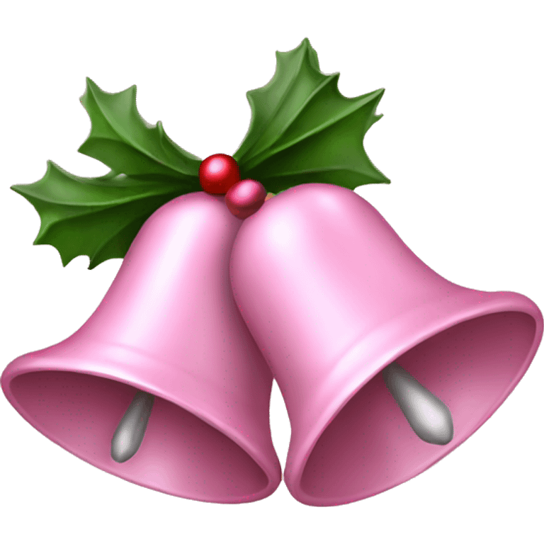 Light pink Christmas bells emoji