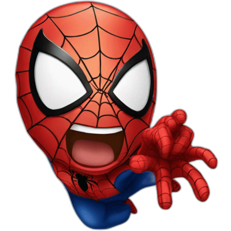 spiderman laught emoji