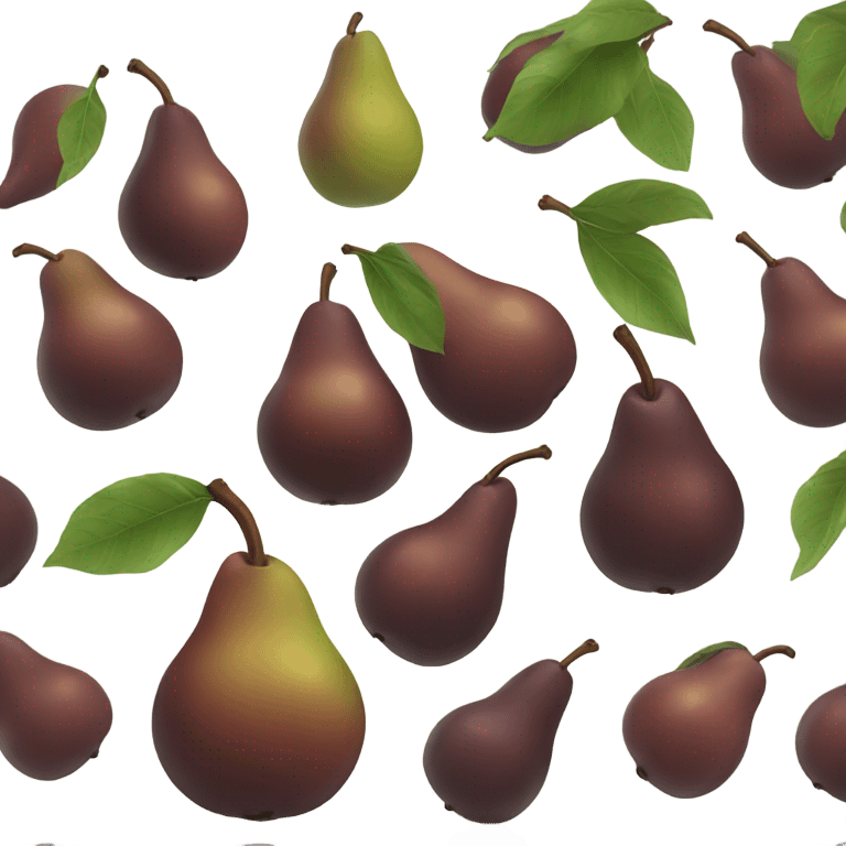 Black pear emoji