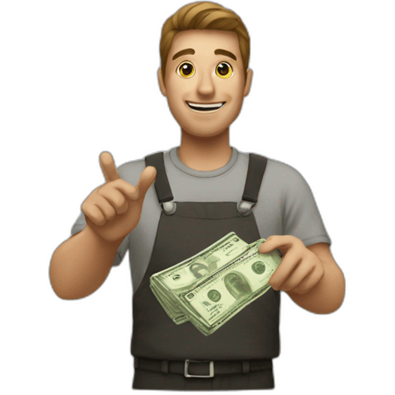 man giving tip money emoji