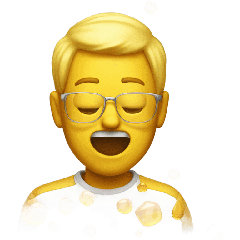 yellow man throwing up honey emoji