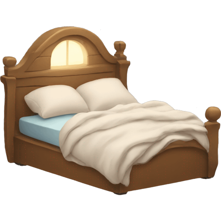 A cozy bed emoji