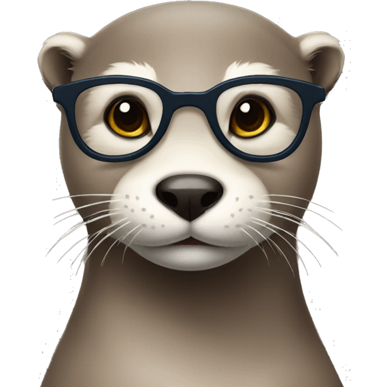 otter with glasses in a singlet emoji