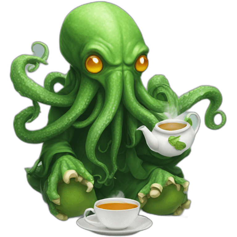 Cthulhu-taking-tea emoji