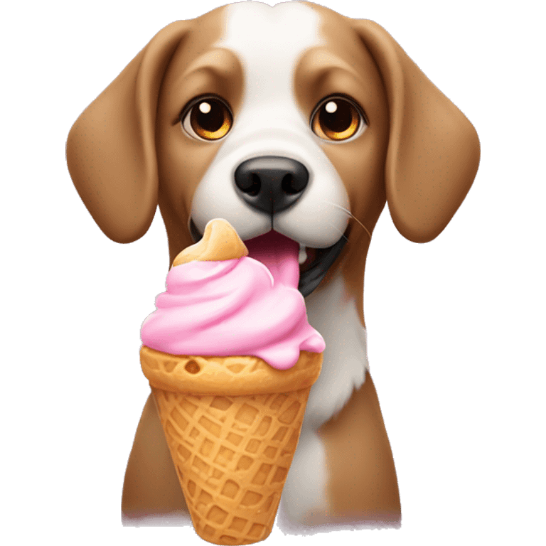 dog with ice cream  emoji