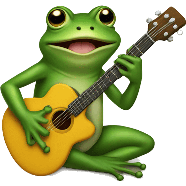 frog playing guitar emoji