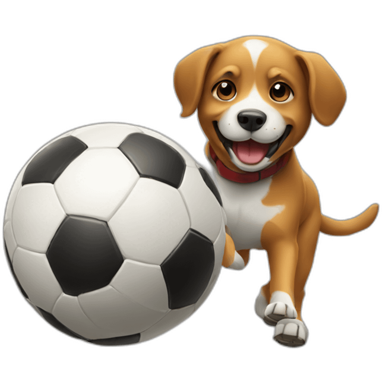 dog playing football emoji