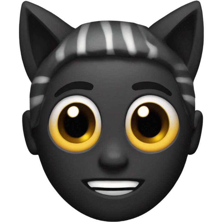 EvilLarry looking freaky sam as this emoji but with cat ears and black skin emoji