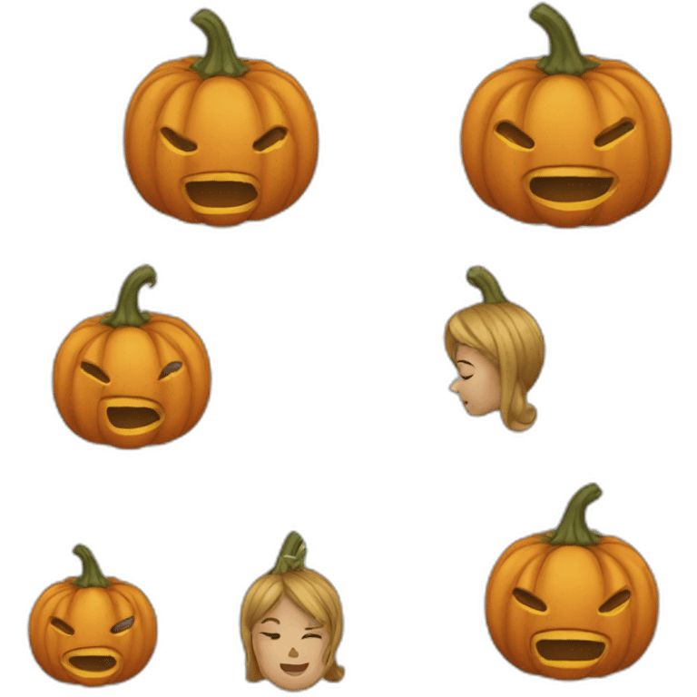 A women who read a pumkin emoji