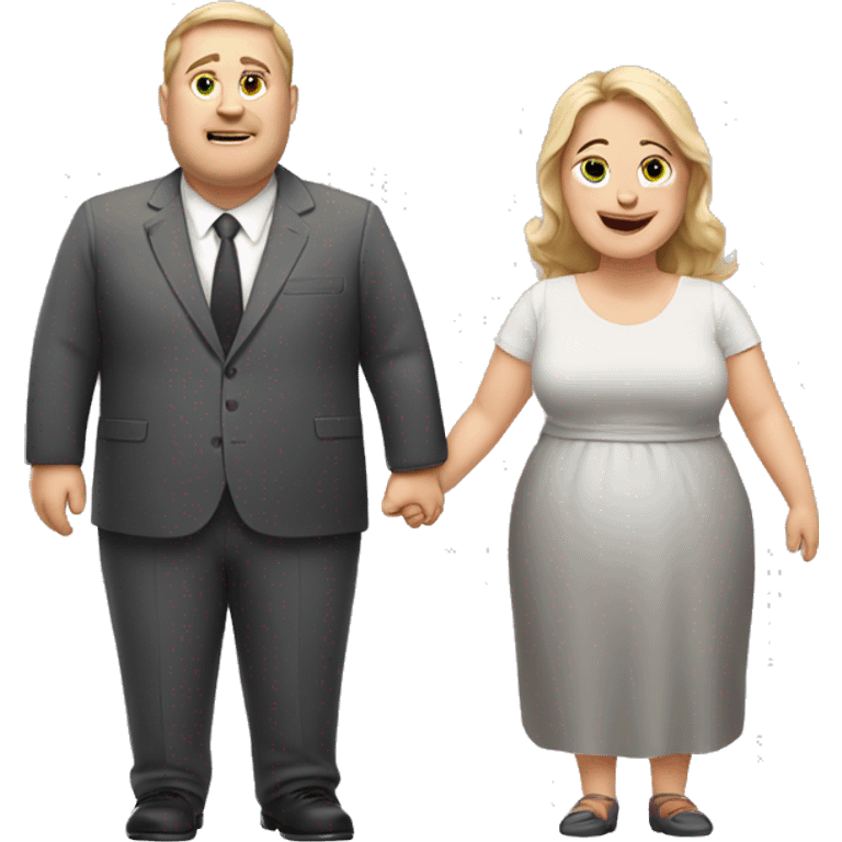 fatty white man loves his wife emoji