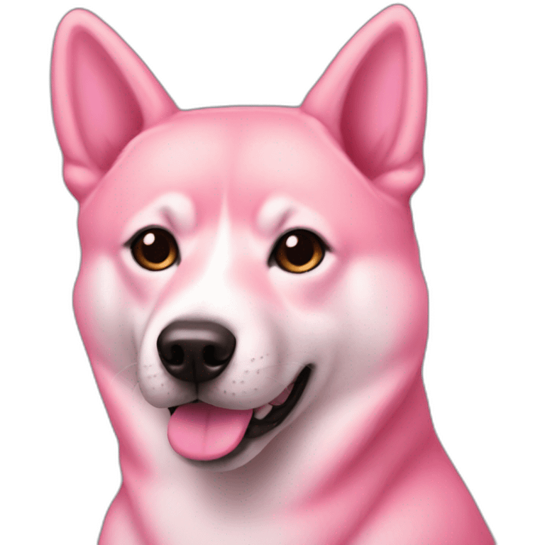 Pink doge emoji