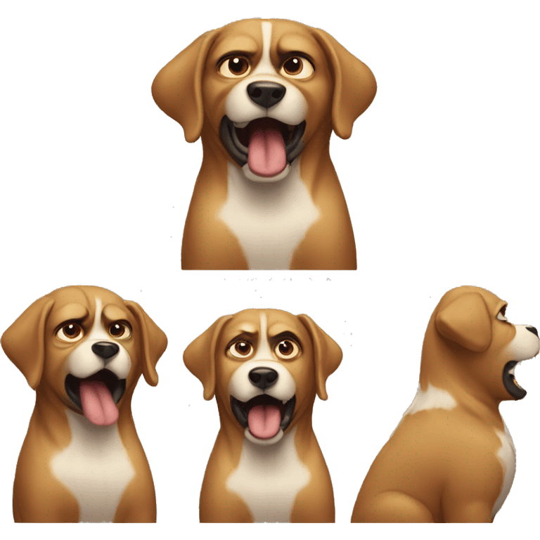 angry dogs emoji