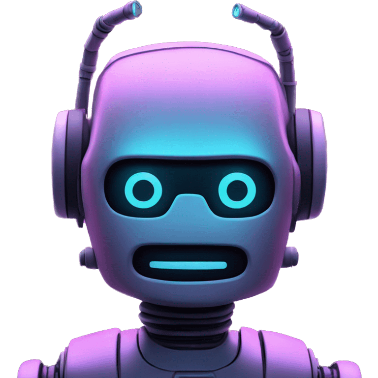 Robot neon emoji