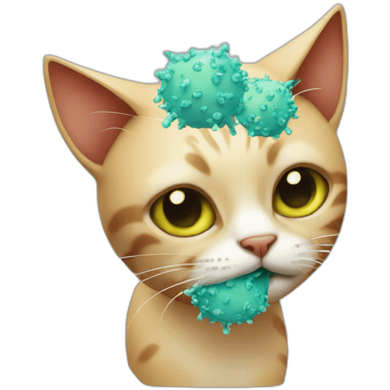 Cat with a virus emoji