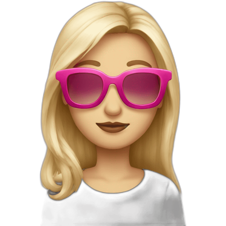 Lunettes rose emoji