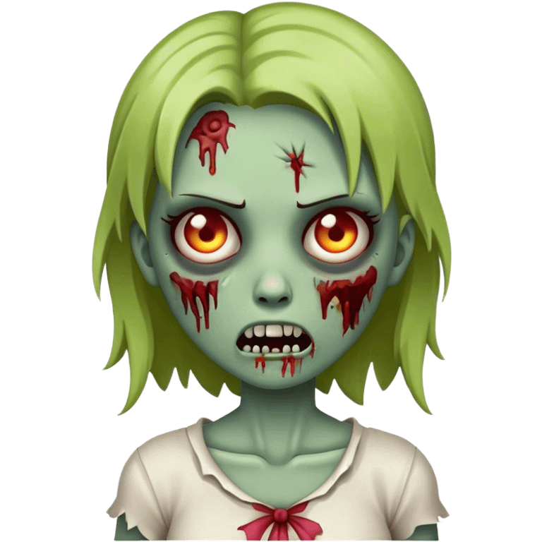 Zombie girl emoji