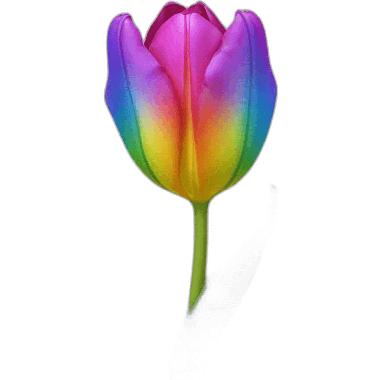 Rainbow tulip emoji