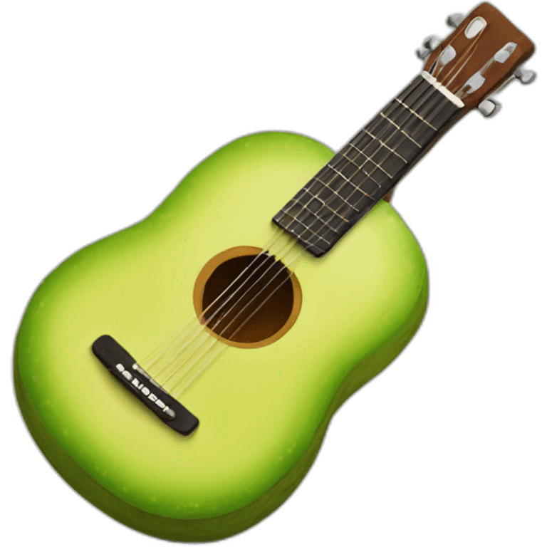 guitar in a shape of an avocado emoji