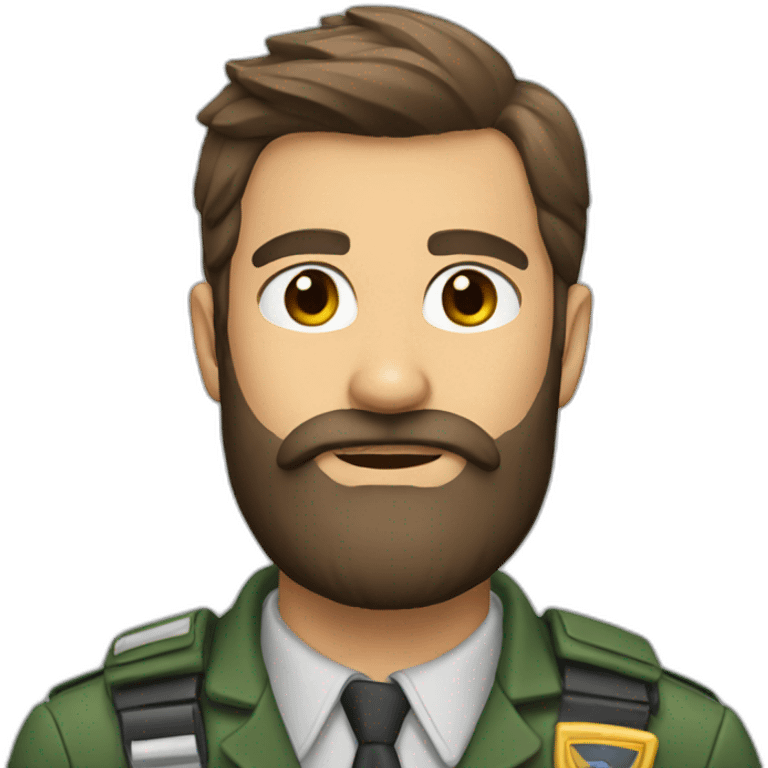 Pilot beard emoji