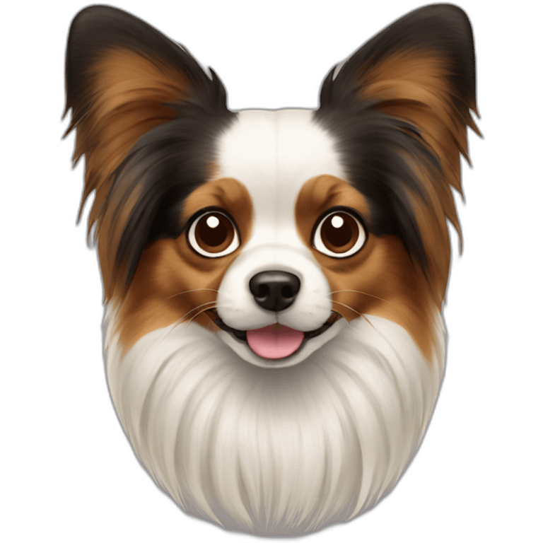 short hair papillon dog emoji