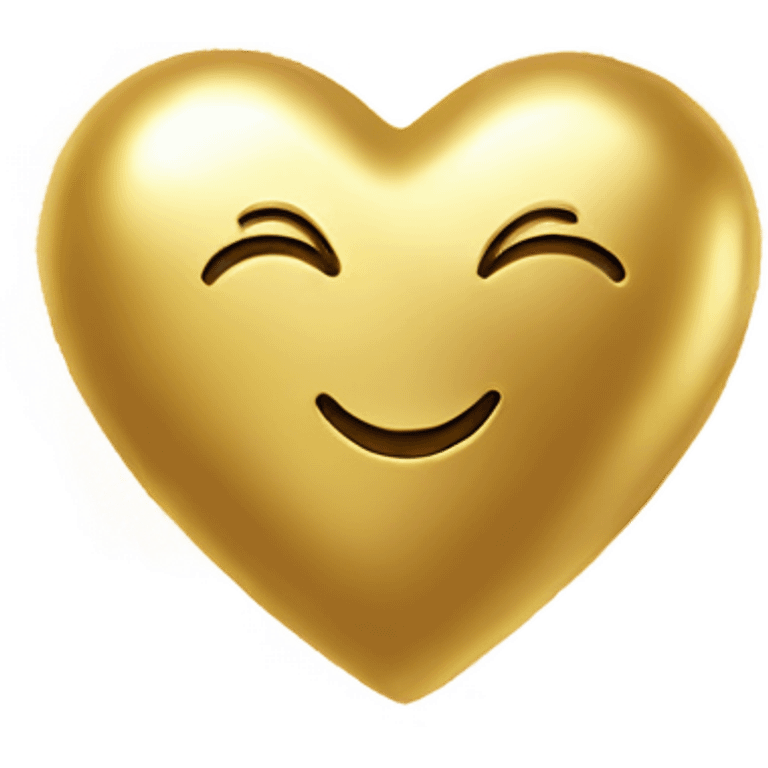 gold heart with sparkle emoji