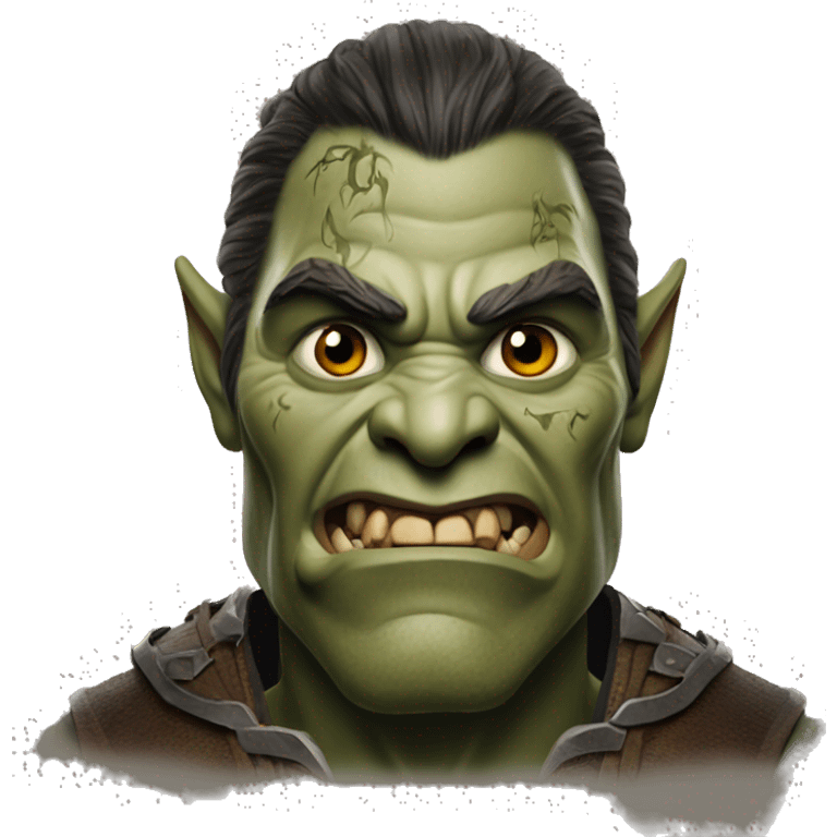 The orc of the Lord of the Rings shows the heart emoji